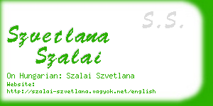 szvetlana szalai business card